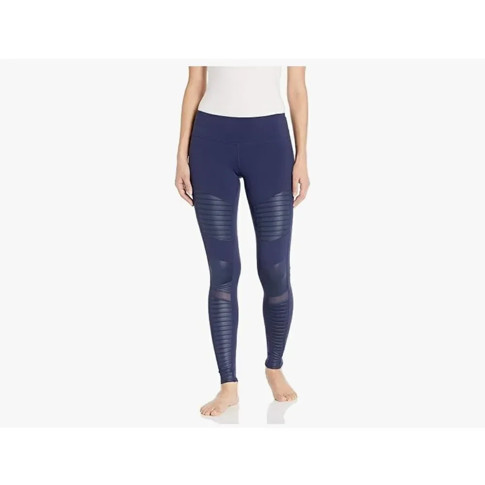 Alo yoga deep navy gray high waisted moto legging size XS